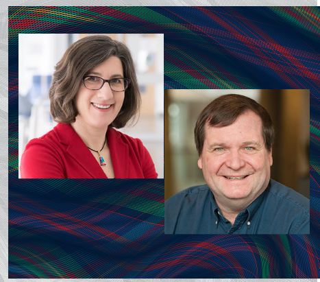 Portrait photos of Lorrie Cranor and Mark Stehlik, Carnegie Mellon University