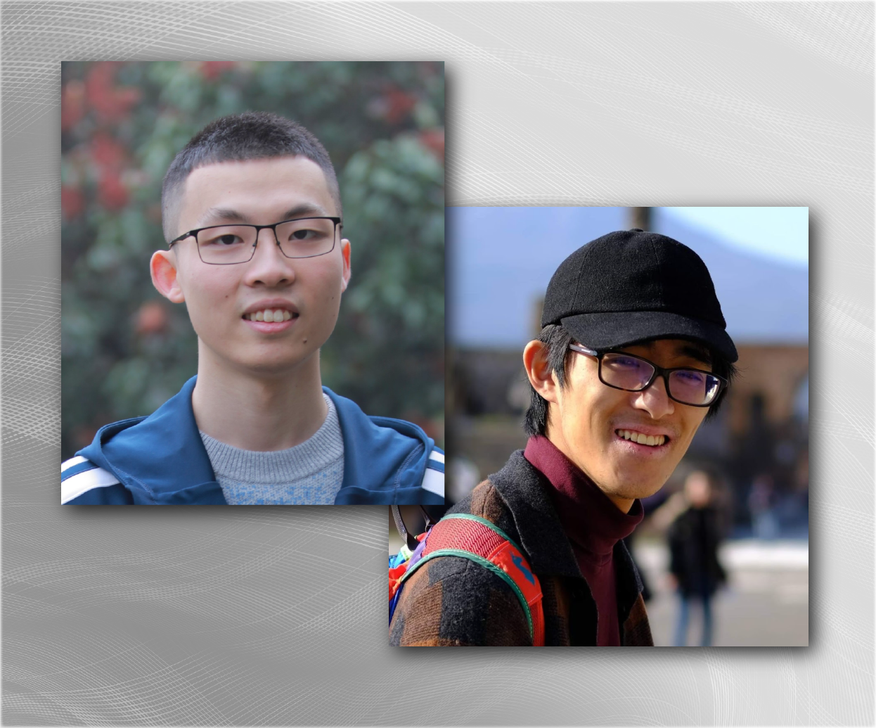 Collaged headshots of Renfei Zhou and William Zhang.